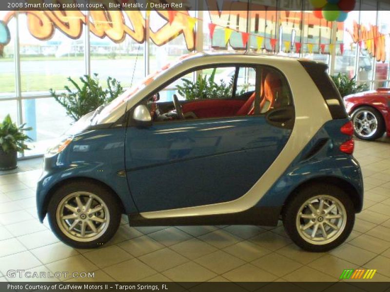 Blue Metallic / Design Red 2008 Smart fortwo passion coupe