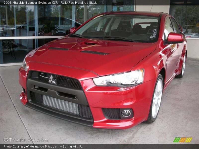 Rally Red Metallic / Black 2008 Mitsubishi Lancer Evolution GSR