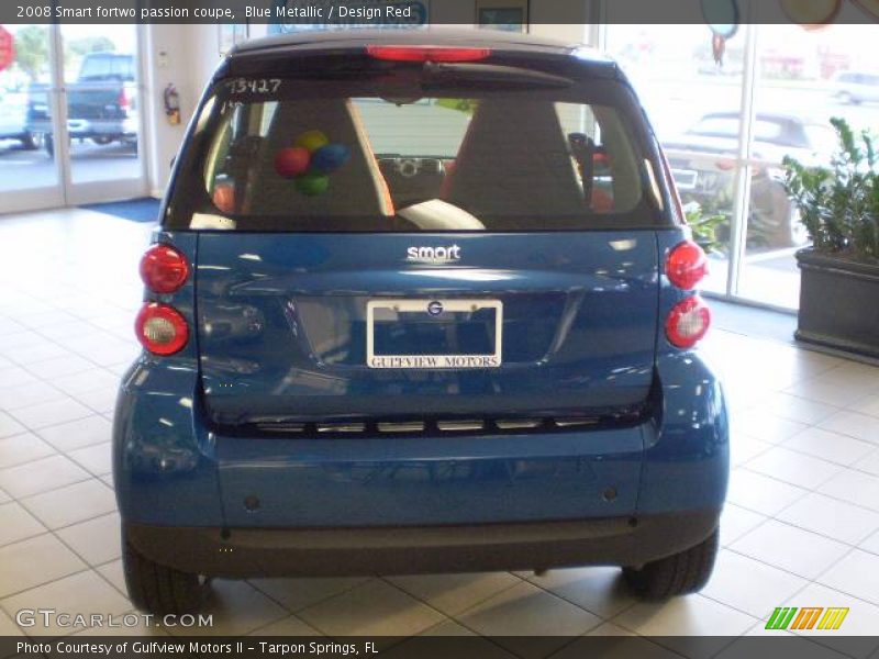 Blue Metallic / Design Red 2008 Smart fortwo passion coupe