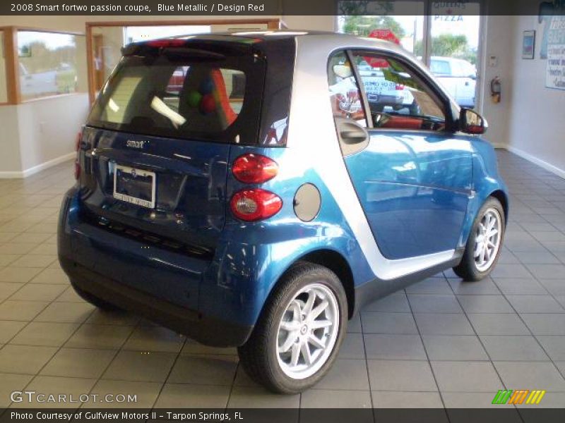 Blue Metallic / Design Red 2008 Smart fortwo passion coupe