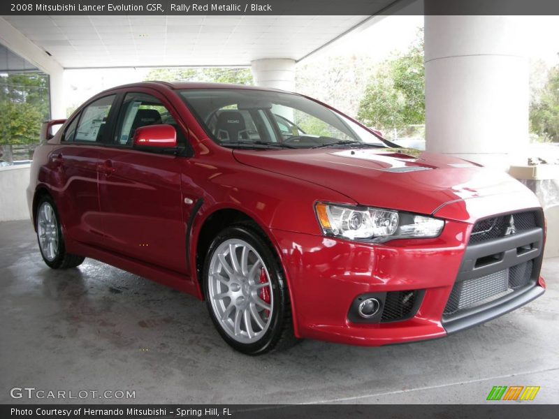 Rally Red Metallic / Black 2008 Mitsubishi Lancer Evolution GSR