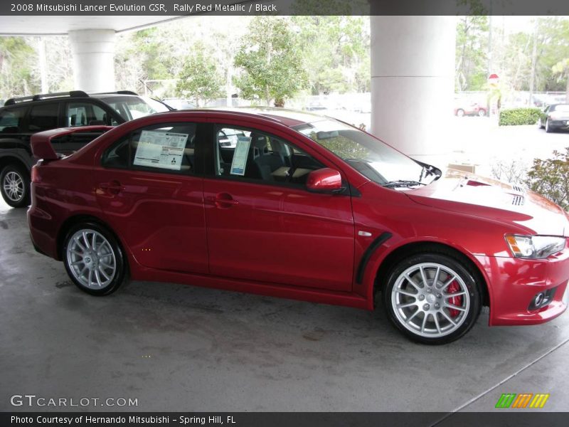 Rally Red Metallic / Black 2008 Mitsubishi Lancer Evolution GSR