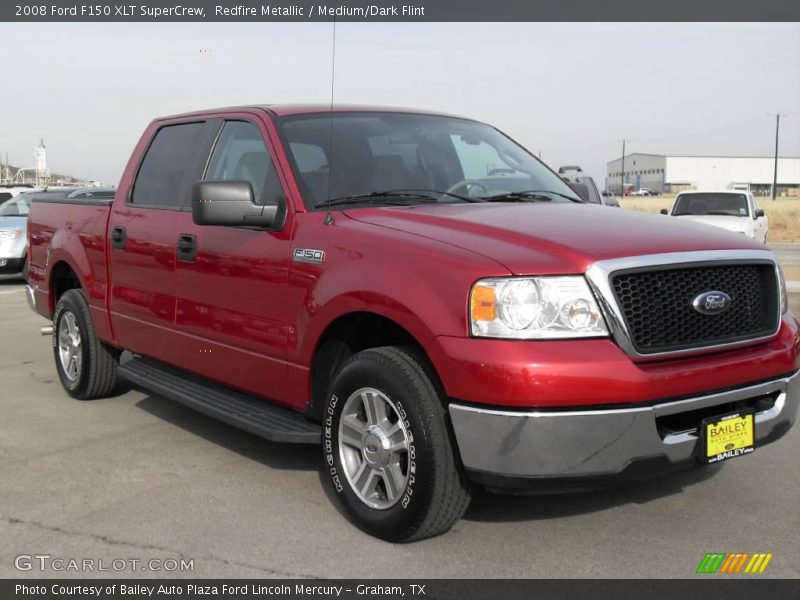 Redfire Metallic / Medium/Dark Flint 2008 Ford F150 XLT SuperCrew