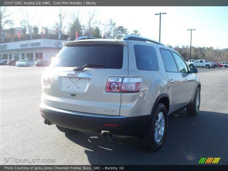Gold Mist Metallic / Ebony 2007 GMC Acadia SLE AWD