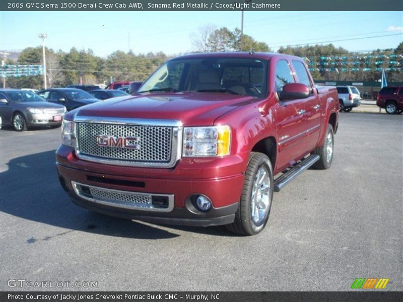 Sonoma Red Metallic / Cocoa/Light Cashmere 2009 GMC Sierra 1500 Denali Crew Cab AWD