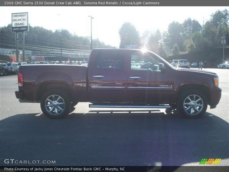 Sonoma Red Metallic / Cocoa/Light Cashmere 2009 GMC Sierra 1500 Denali Crew Cab AWD