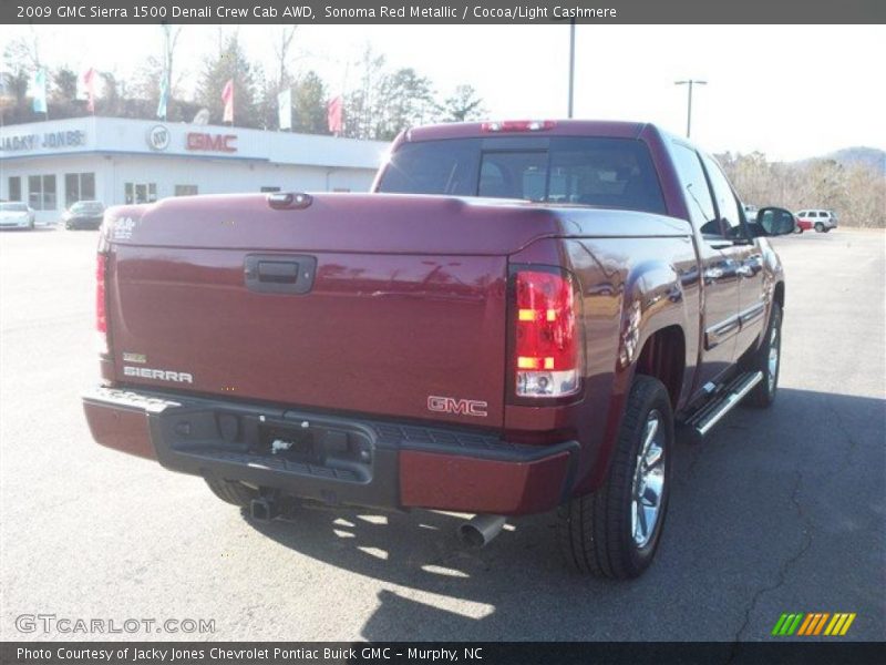 Sonoma Red Metallic / Cocoa/Light Cashmere 2009 GMC Sierra 1500 Denali Crew Cab AWD