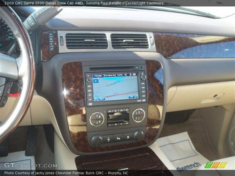 Sonoma Red Metallic / Cocoa/Light Cashmere 2009 GMC Sierra 1500 Denali Crew Cab AWD
