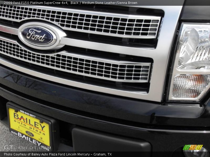 Black / Medium Stone Leather/Sienna Brown 2009 Ford F150 Platinum SuperCrew 4x4