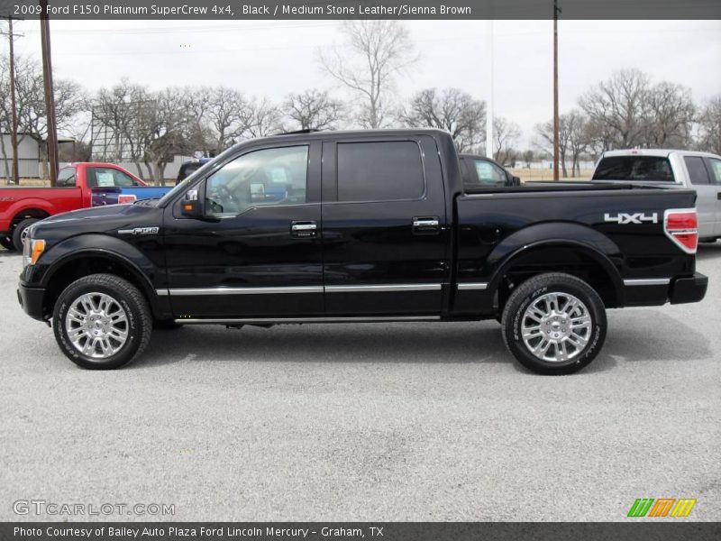 Black / Medium Stone Leather/Sienna Brown 2009 Ford F150 Platinum SuperCrew 4x4