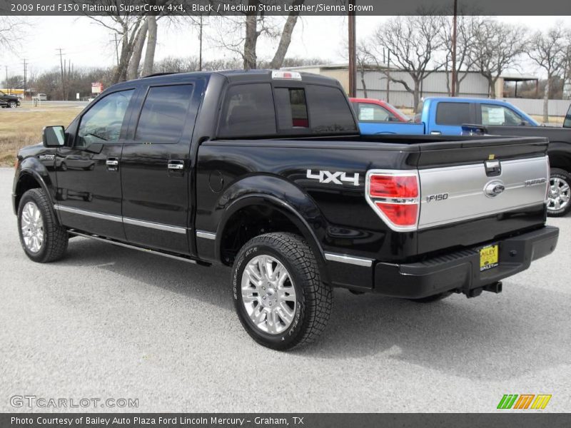 Black / Medium Stone Leather/Sienna Brown 2009 Ford F150 Platinum SuperCrew 4x4