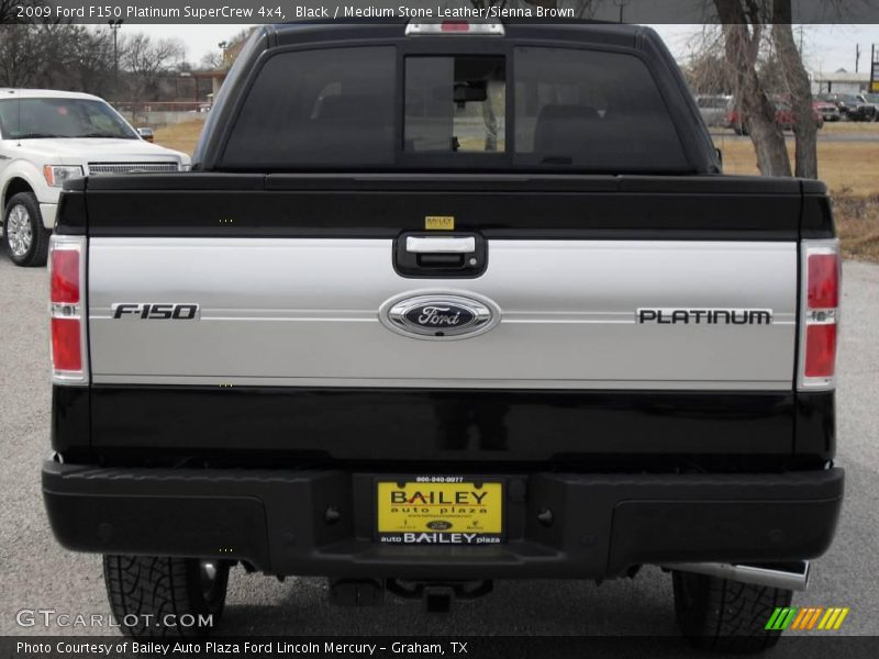 Black / Medium Stone Leather/Sienna Brown 2009 Ford F150 Platinum SuperCrew 4x4