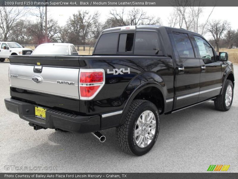 Black / Medium Stone Leather/Sienna Brown 2009 Ford F150 Platinum SuperCrew 4x4