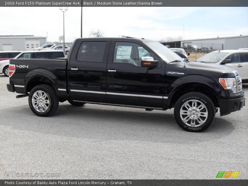 Black / Medium Stone Leather/Sienna Brown 2009 Ford F150 Platinum SuperCrew 4x4