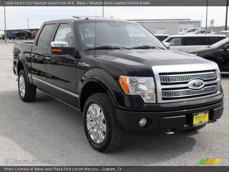 Black / Medium Stone Leather/Sienna Brown 2009 Ford F150 Platinum SuperCrew 4x4