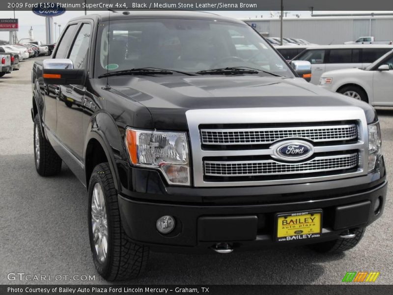 Black / Medium Stone Leather/Sienna Brown 2009 Ford F150 Platinum SuperCrew 4x4