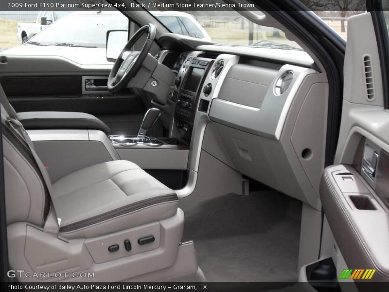 Black / Medium Stone Leather/Sienna Brown 2009 Ford F150 Platinum SuperCrew 4x4