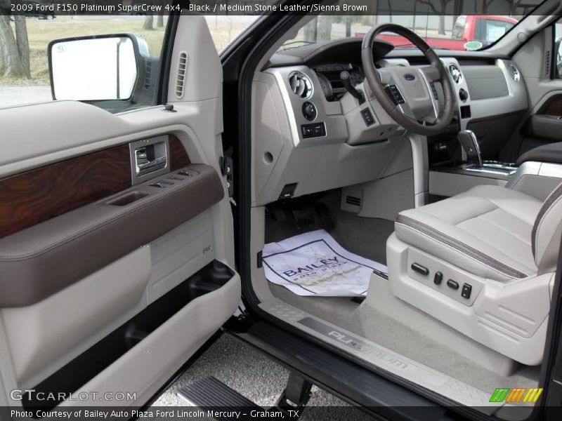 Black / Medium Stone Leather/Sienna Brown 2009 Ford F150 Platinum SuperCrew 4x4