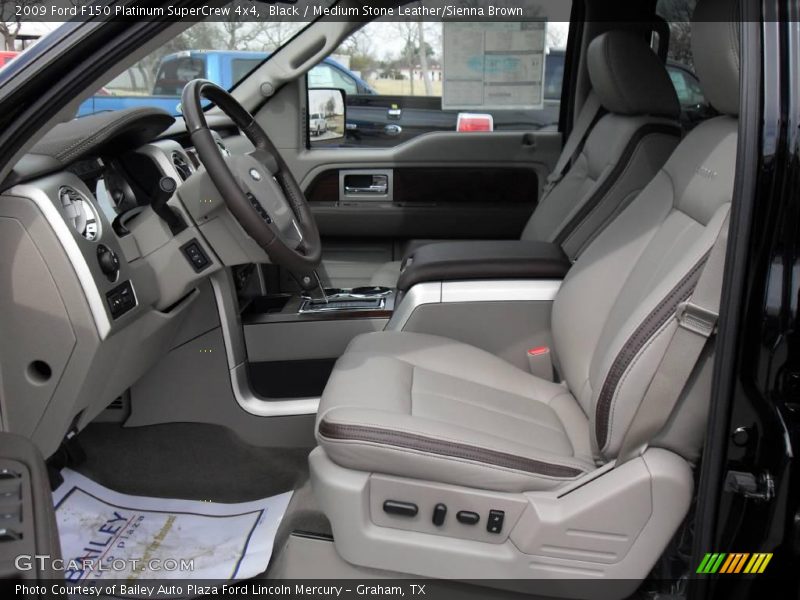 Black / Medium Stone Leather/Sienna Brown 2009 Ford F150 Platinum SuperCrew 4x4