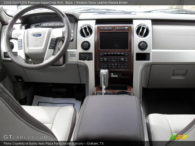 Black / Medium Stone Leather/Sienna Brown 2009 Ford F150 Platinum SuperCrew 4x4