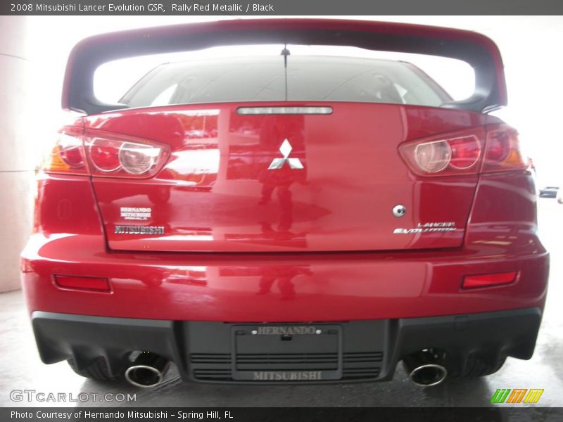 Rally Red Metallic / Black 2008 Mitsubishi Lancer Evolution GSR