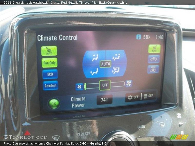 Controls of 2011 Volt Hatchback