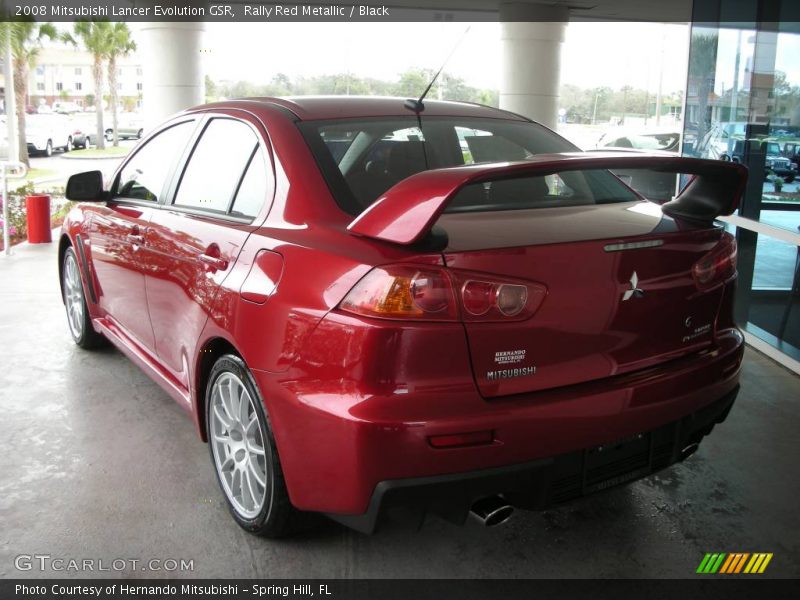 Rally Red Metallic / Black 2008 Mitsubishi Lancer Evolution GSR