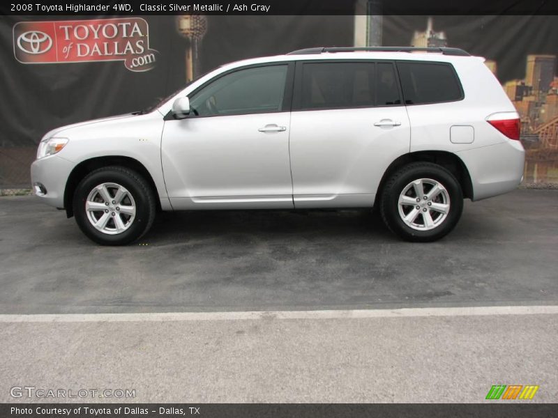 Classic Silver Metallic / Ash Gray 2008 Toyota Highlander 4WD
