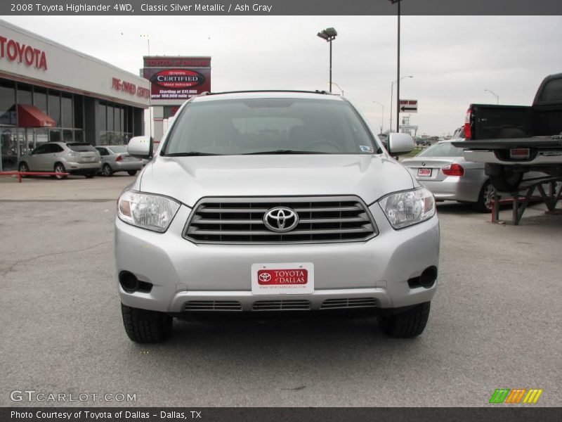 Classic Silver Metallic / Ash Gray 2008 Toyota Highlander 4WD