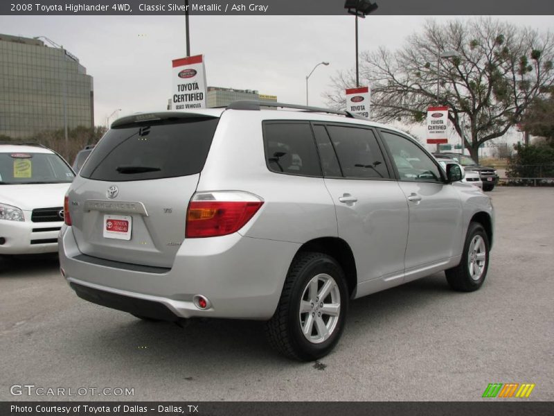 Classic Silver Metallic / Ash Gray 2008 Toyota Highlander 4WD