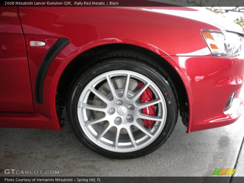 Rally Red Metallic / Black 2008 Mitsubishi Lancer Evolution GSR