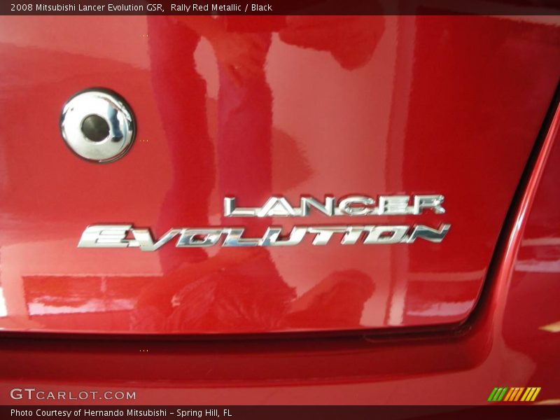 Rally Red Metallic / Black 2008 Mitsubishi Lancer Evolution GSR