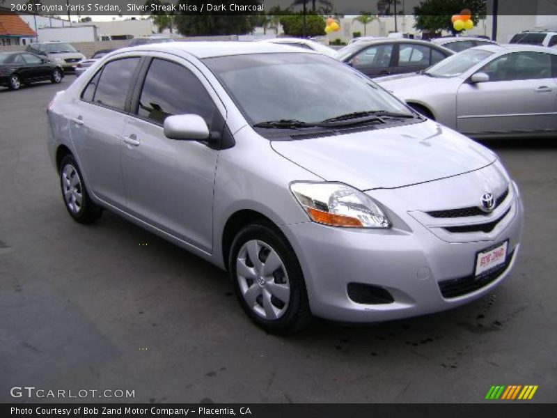 Silver Streak Mica / Dark Charcoal 2008 Toyota Yaris S Sedan