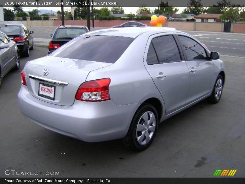 Silver Streak Mica / Dark Charcoal 2008 Toyota Yaris S Sedan