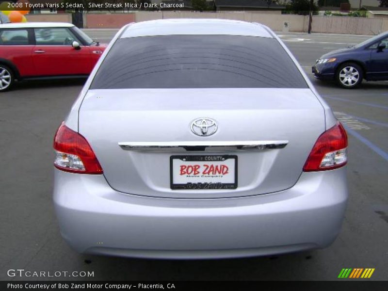 Silver Streak Mica / Dark Charcoal 2008 Toyota Yaris S Sedan