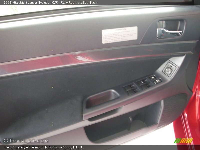 Rally Red Metallic / Black 2008 Mitsubishi Lancer Evolution GSR