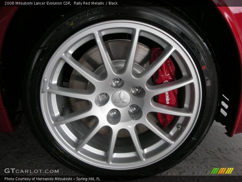 Rally Red Metallic / Black 2008 Mitsubishi Lancer Evolution GSR