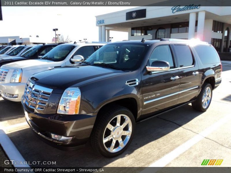 Galaxy Gray Metallic / Ebony/Ebony 2011 Cadillac Escalade ESV Premium