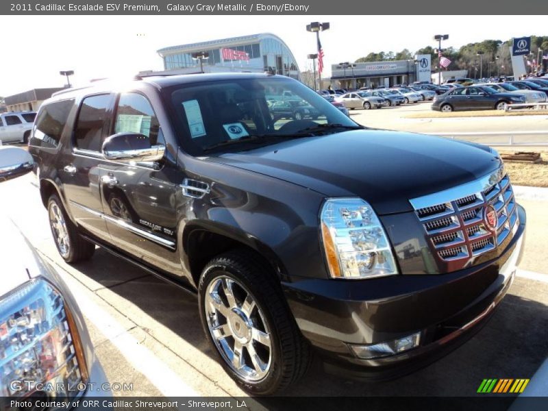 Galaxy Gray Metallic / Ebony/Ebony 2011 Cadillac Escalade ESV Premium