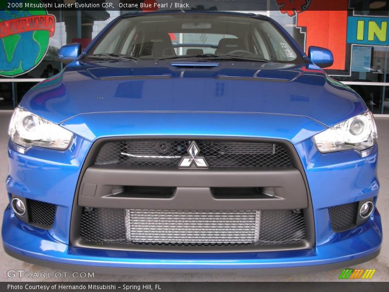 Octane Blue Pearl / Black 2008 Mitsubishi Lancer Evolution GSR