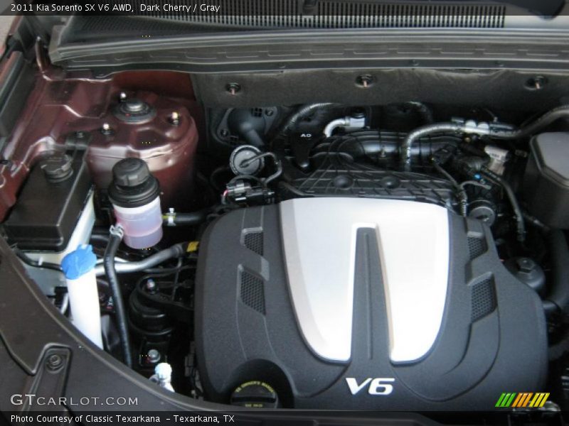 Dark Cherry / Gray 2011 Kia Sorento SX V6 AWD