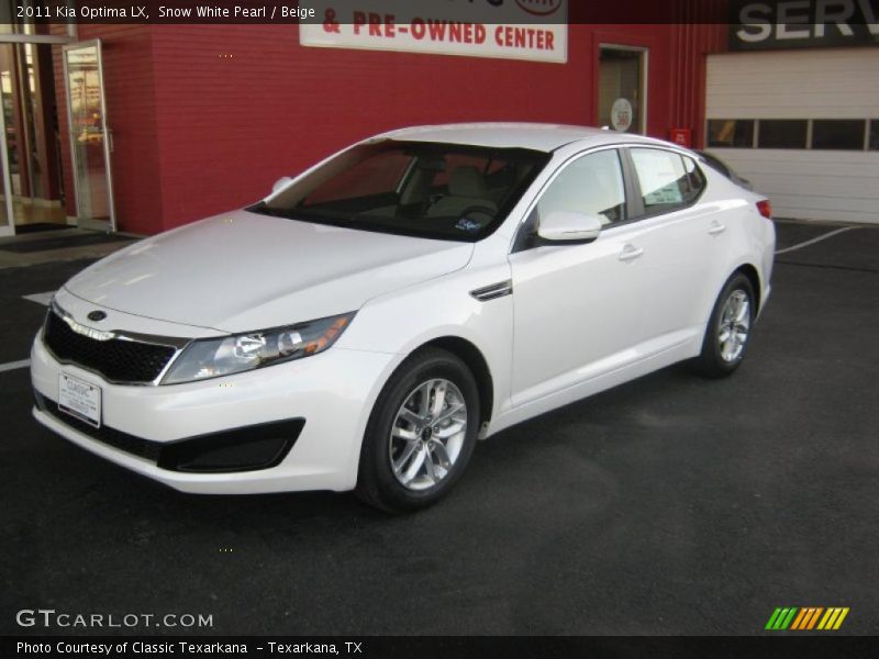 Snow White Pearl / Beige 2011 Kia Optima LX