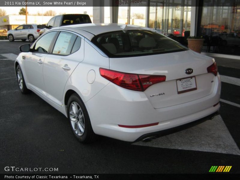 Snow White Pearl / Beige 2011 Kia Optima LX