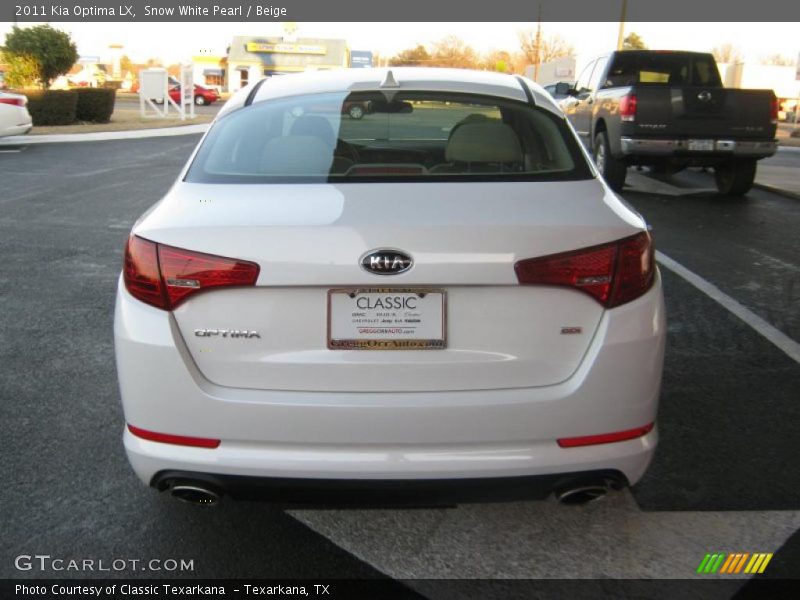Snow White Pearl / Beige 2011 Kia Optima LX