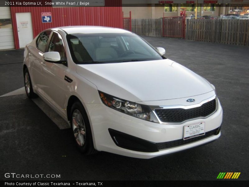 Snow White Pearl / Beige 2011 Kia Optima LX