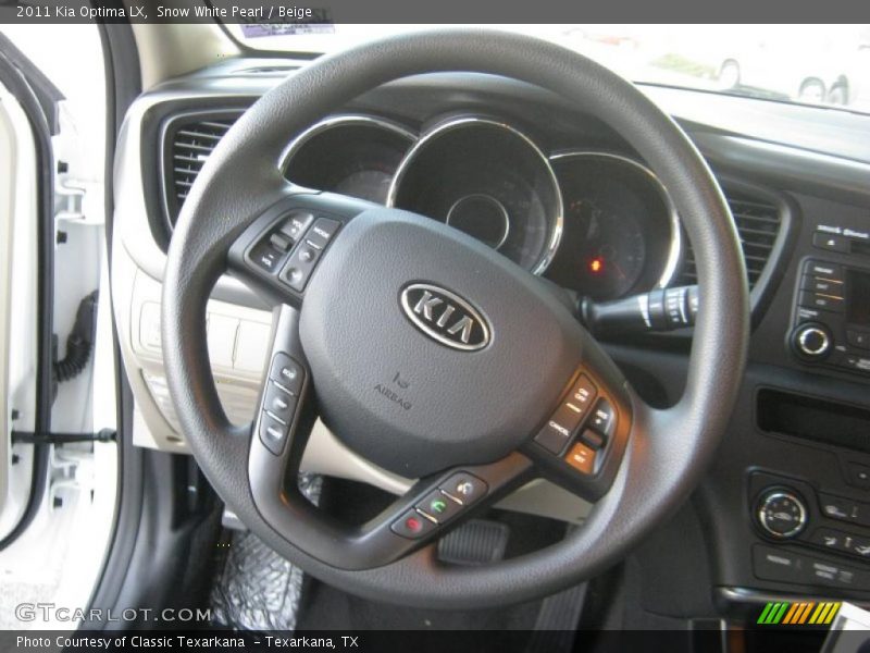 Snow White Pearl / Beige 2011 Kia Optima LX