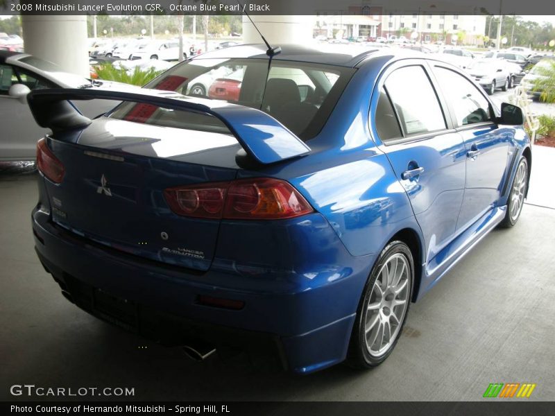 Octane Blue Pearl / Black 2008 Mitsubishi Lancer Evolution GSR