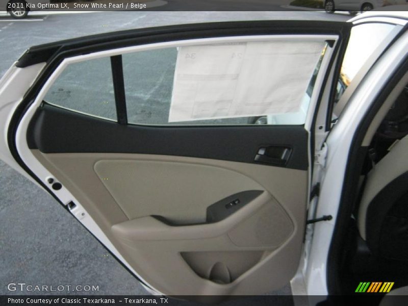 Snow White Pearl / Beige 2011 Kia Optima LX