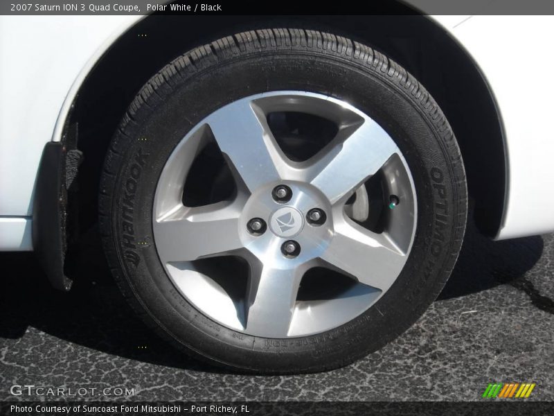 Polar White / Black 2007 Saturn ION 3 Quad Coupe