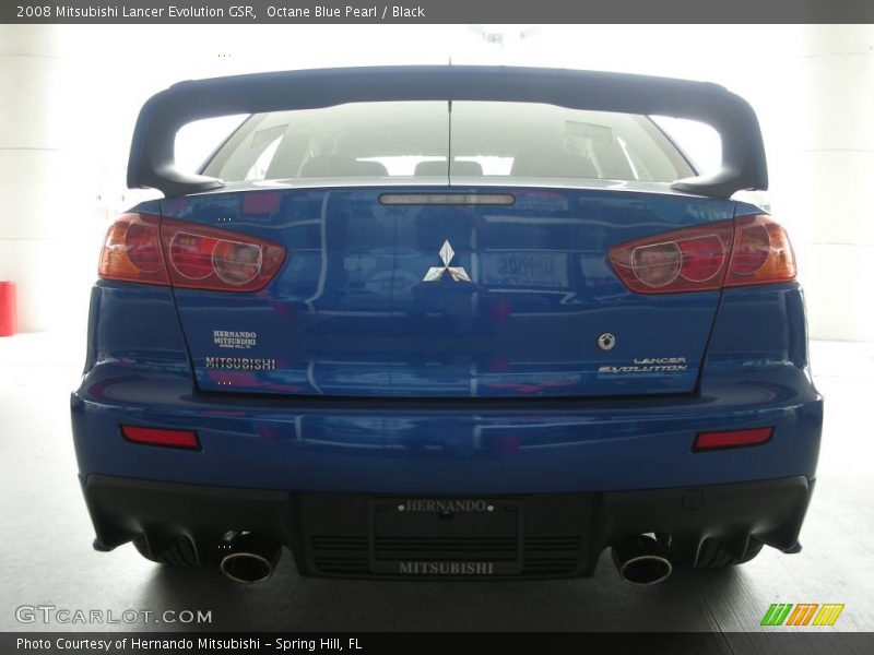Octane Blue Pearl / Black 2008 Mitsubishi Lancer Evolution GSR